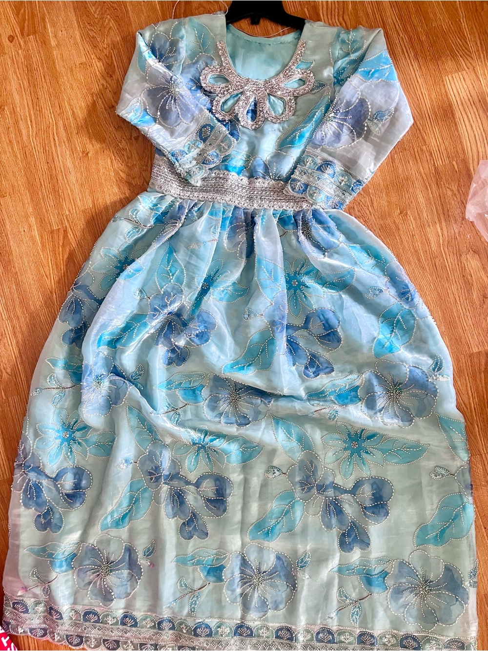 Pakistani flower printed dress